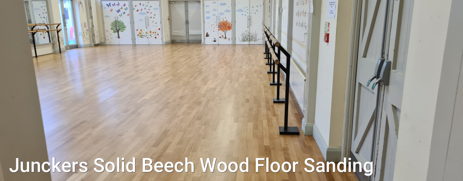 Junckers Solid Beech Wood Floor Sanding