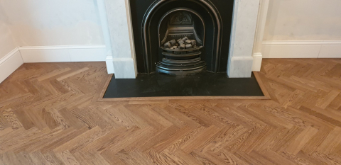 Oak Parquet Flooring Fitted & Finished in Osmo Terra 3