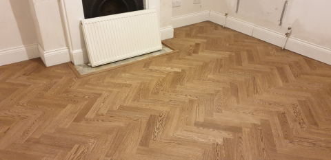 Oak Parquet Flooring Fitted & Finished in Osmo Terra 5