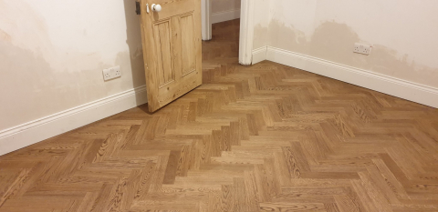 Oak Parquet Flooring Fitted & Finished in Osmo Terra 6