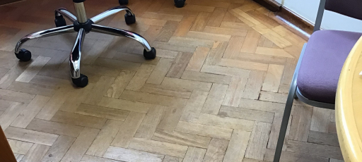 The parquet flooring before the floor works 7