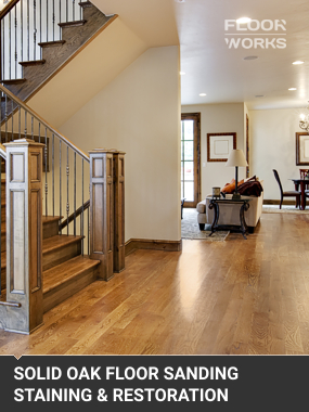 Solid Oak Flooring Staining RestorationSidcup