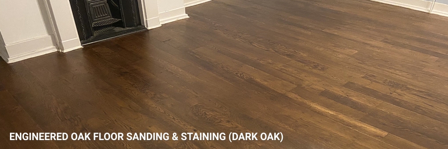 Engineered Oak Floor Sanding Dark Oak in cross