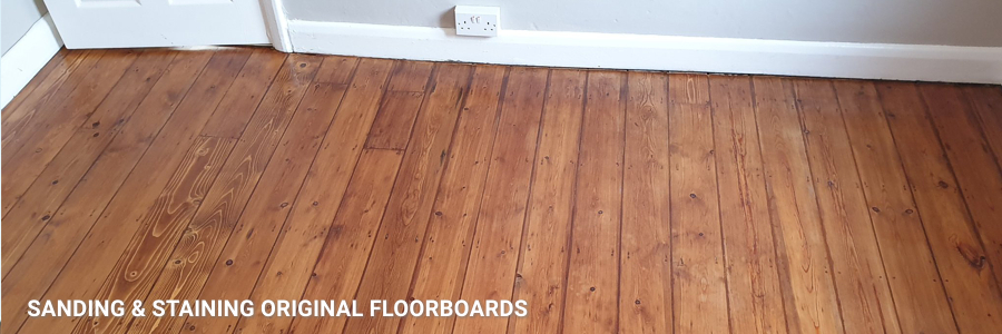 Floorboards Sanding Staining And Gap Filling in teddington