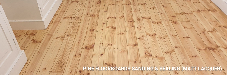 Pine Floorboards Sanding Sealing 4 in west-norwood