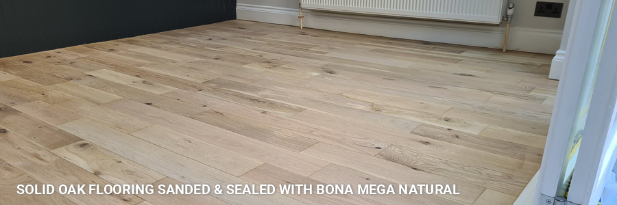 Solid Oak Flooring Sanding And Sealing With Bona Mega Natural 2 in queens-park