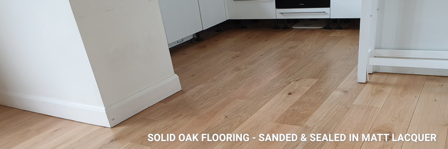 Solid Oak Sanding And Sealing Matt Lacquer in herne-hill