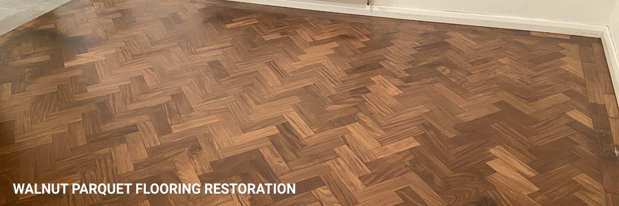 Walnut Parquet Flooring Restoration Sanding 4