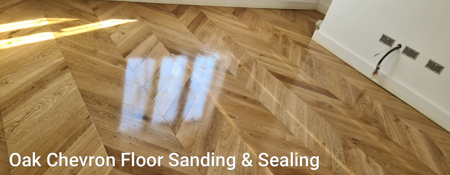 Oak Chevron Floor Sanding & Sealing