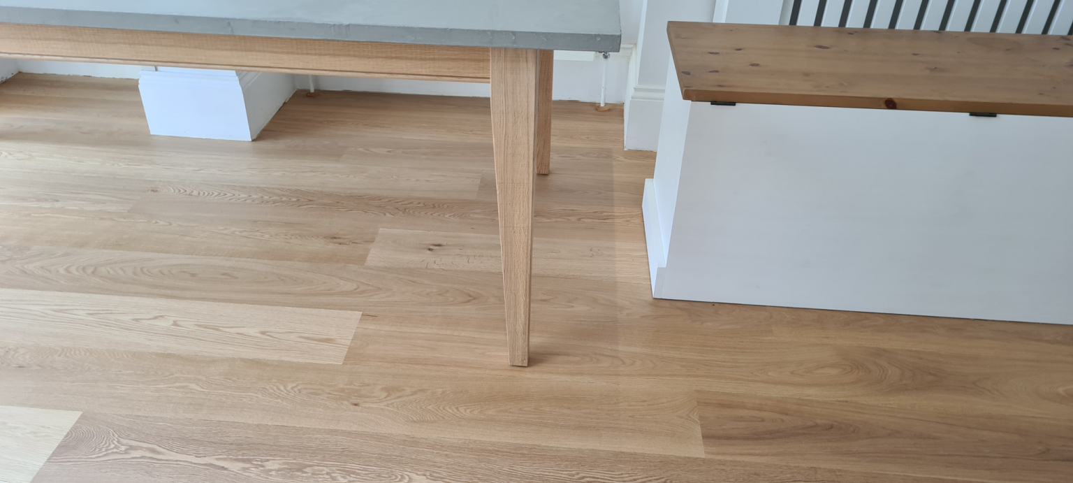 Sand & Seal Engineered Oak Flooring in Invisible / Raw finish (Bona Mega Natural) - #3