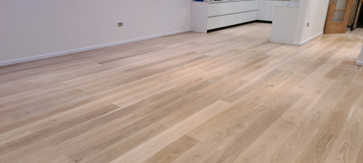 Oak Flooring Sanded & Finished in Whitewash & Raw Lacquer 3