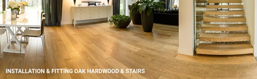 Oak Hardwood Flooring Installation And Stairs