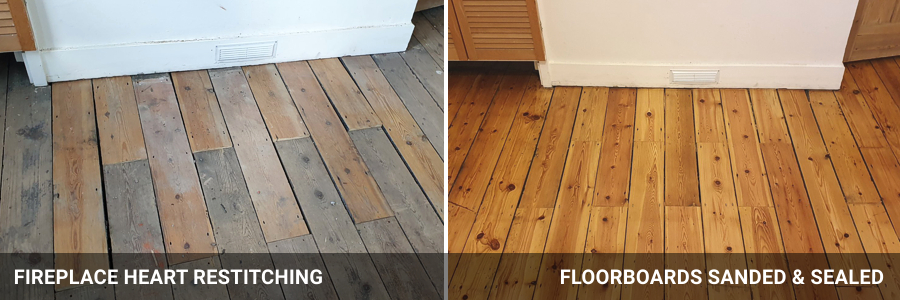 Floorboards Repairs Fireplace Heart Removal in north-london