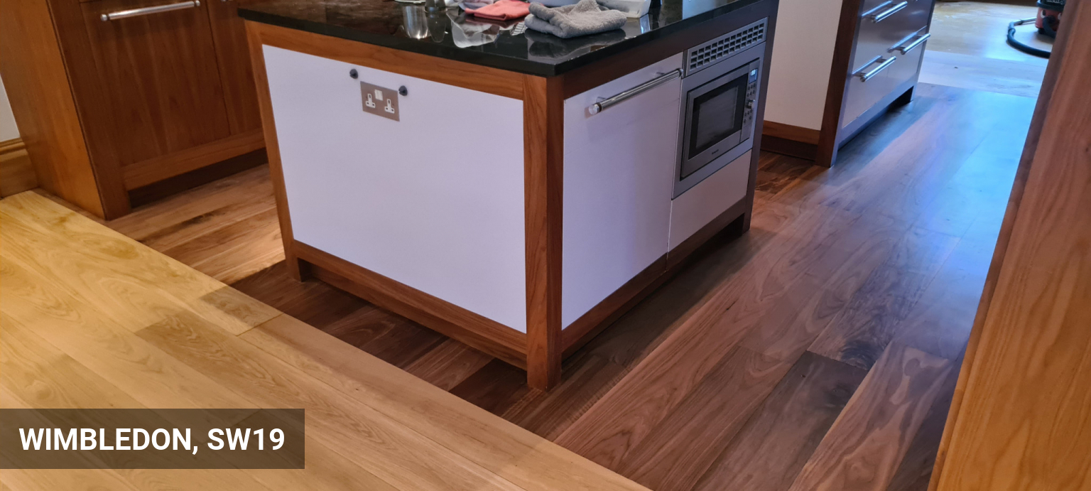 Sanding & Sealing of a Gorgeous Mix of Walnut & Oak Flooring in Wimbledon, SW19