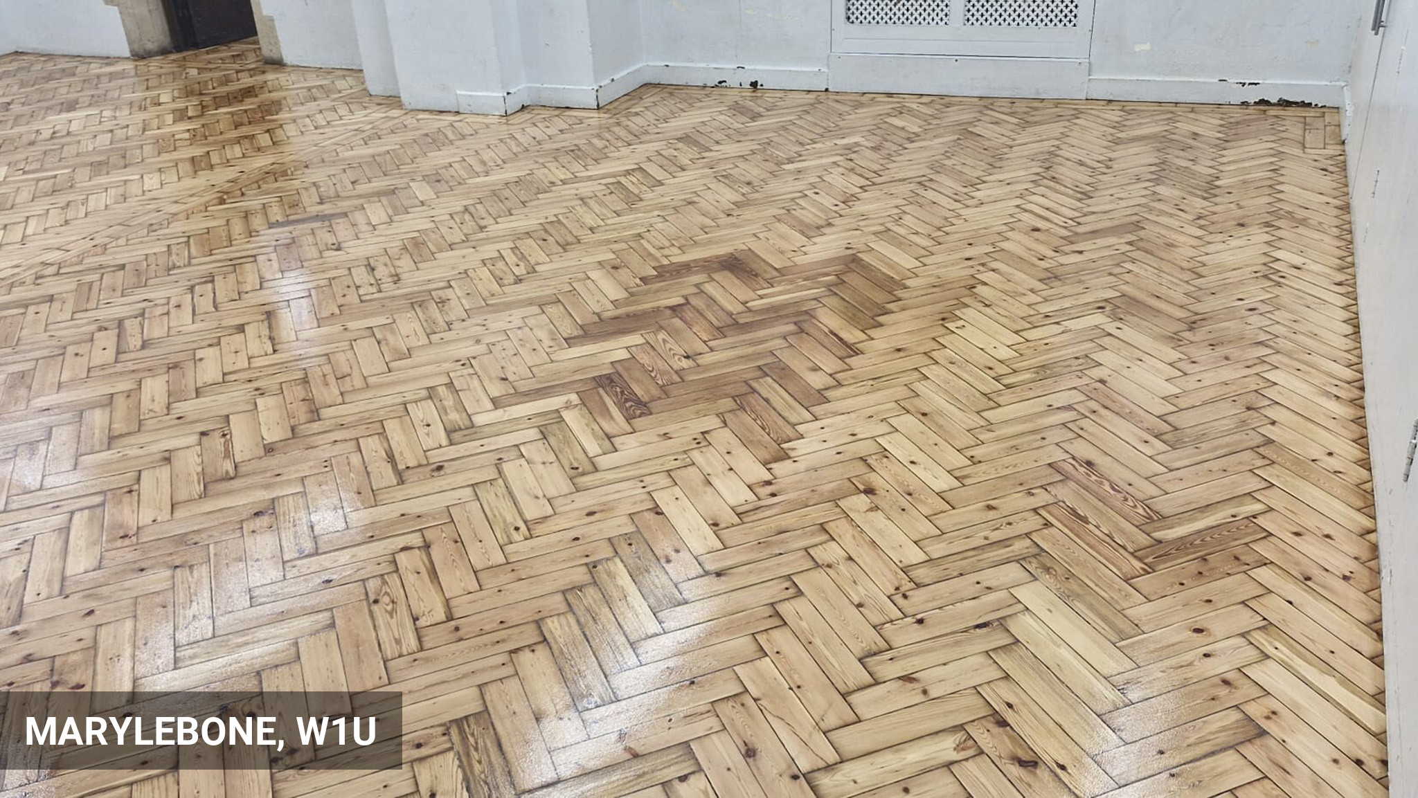 Pine Parquet Flooring Sanding & Sealing in Marylebone, W1U
