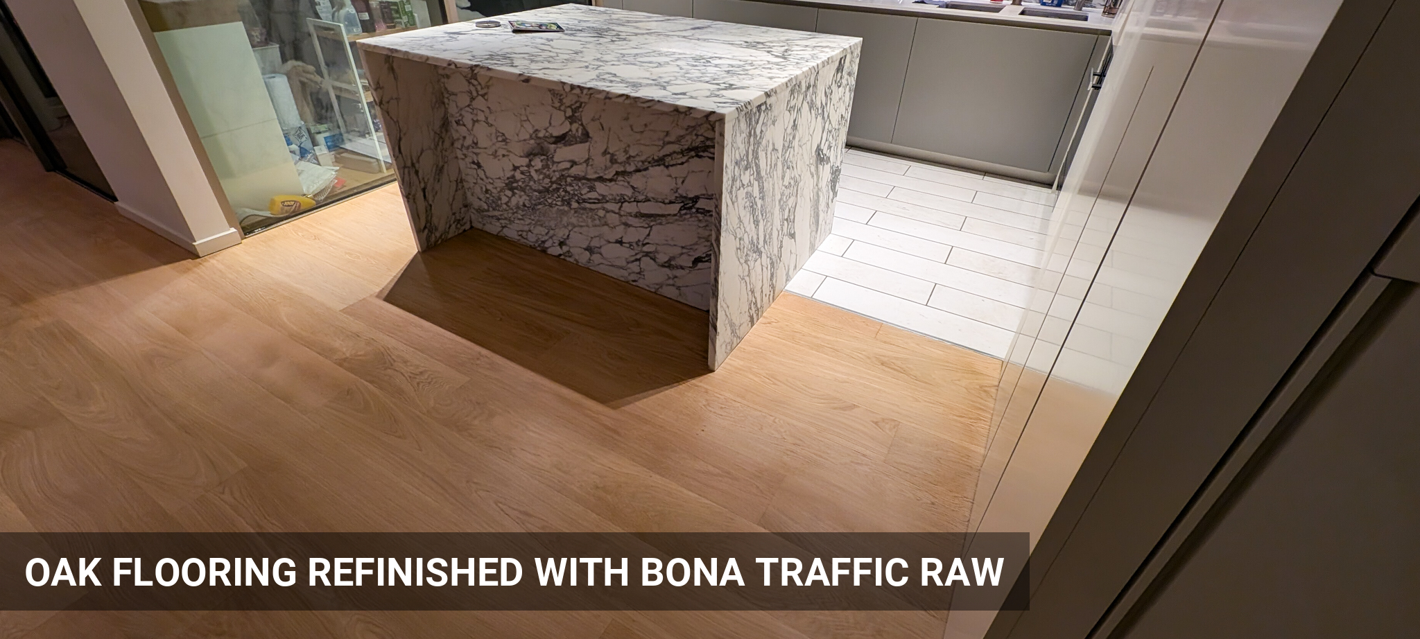 Wide Engineered Oak Plank Refinishing with Bona Traffic Raw in Southwark, SE1