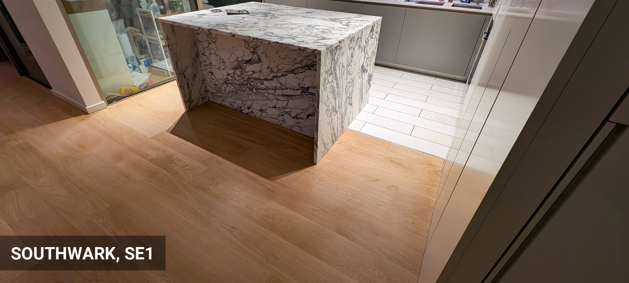 Wide Engineered Oak Plank Refinishing with Bona Traffic Raw in Southwark