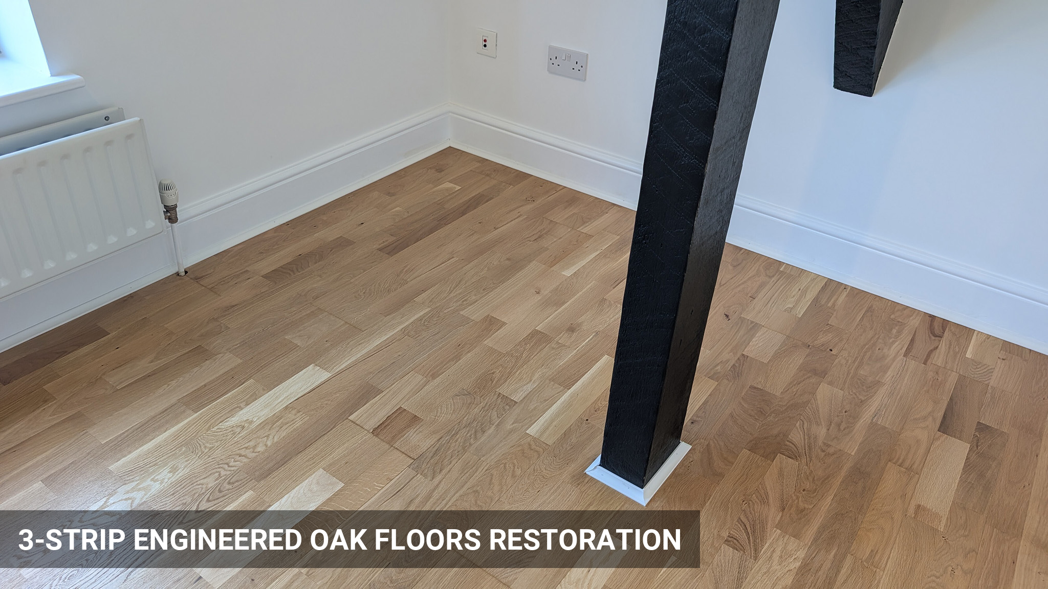 3-Strip Engineered Oak Wood Flooring Restoration in Epsom
