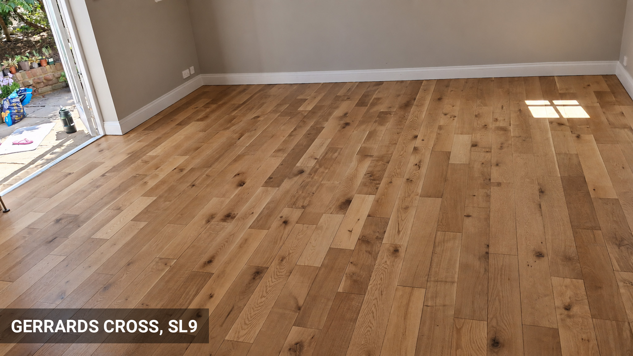Sanding & Sealing of a Hardwood Flooring in Gerrards Cross, SL9
