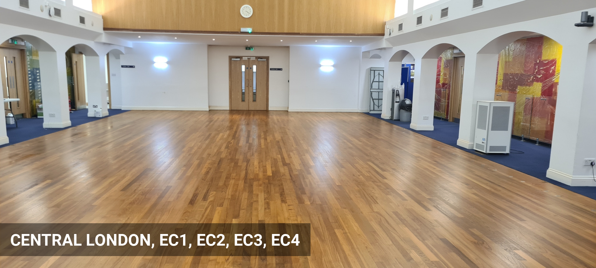 Solid Teak Flooring Restoration at National Education Union in Central London