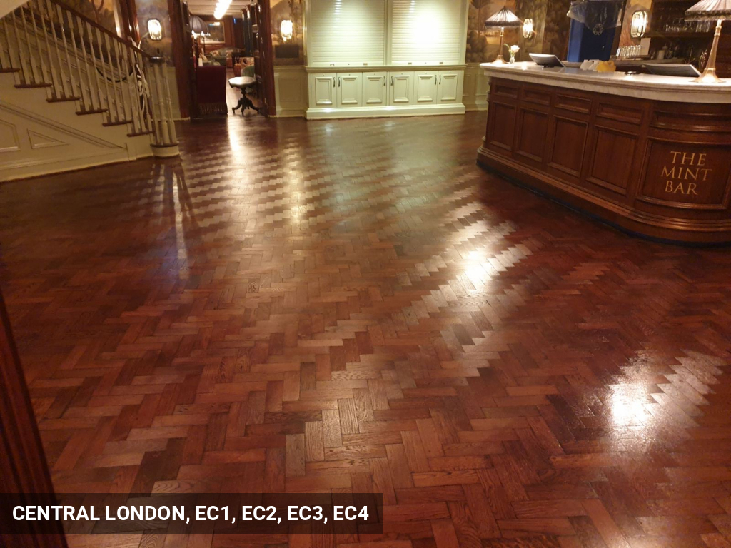 Parquet Floor Sanding in Central London Hotel in Central London, EC1, EC2, EC3, EC4