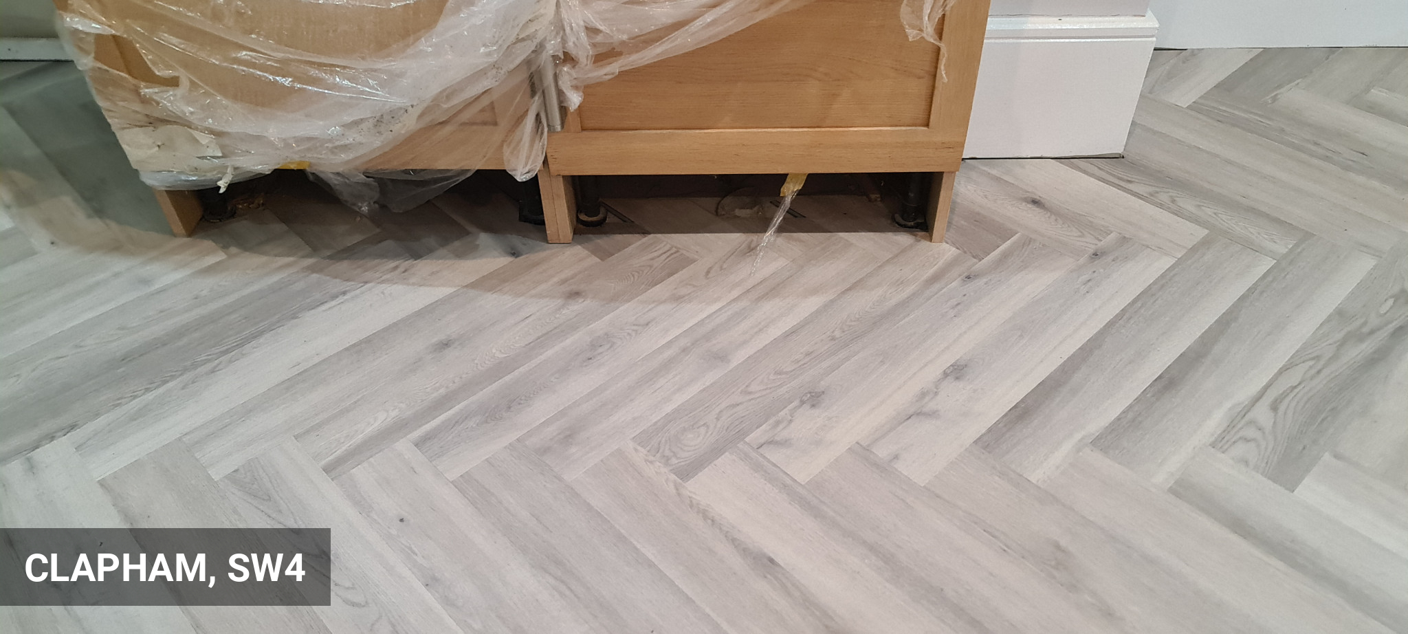 LVT Herringbone Flooring Installation in Clapham