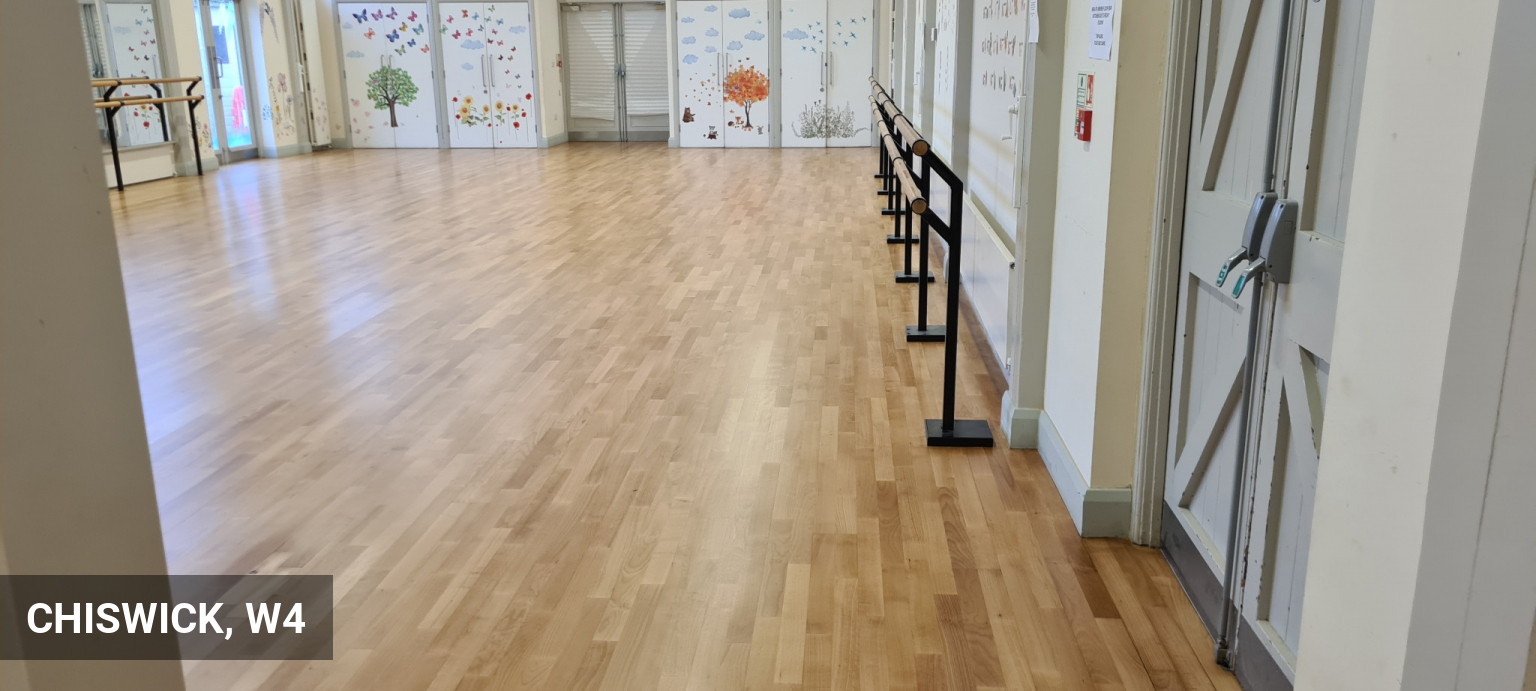 Junckers Beech Flooring Restoration at St Peters Church in Chiswick