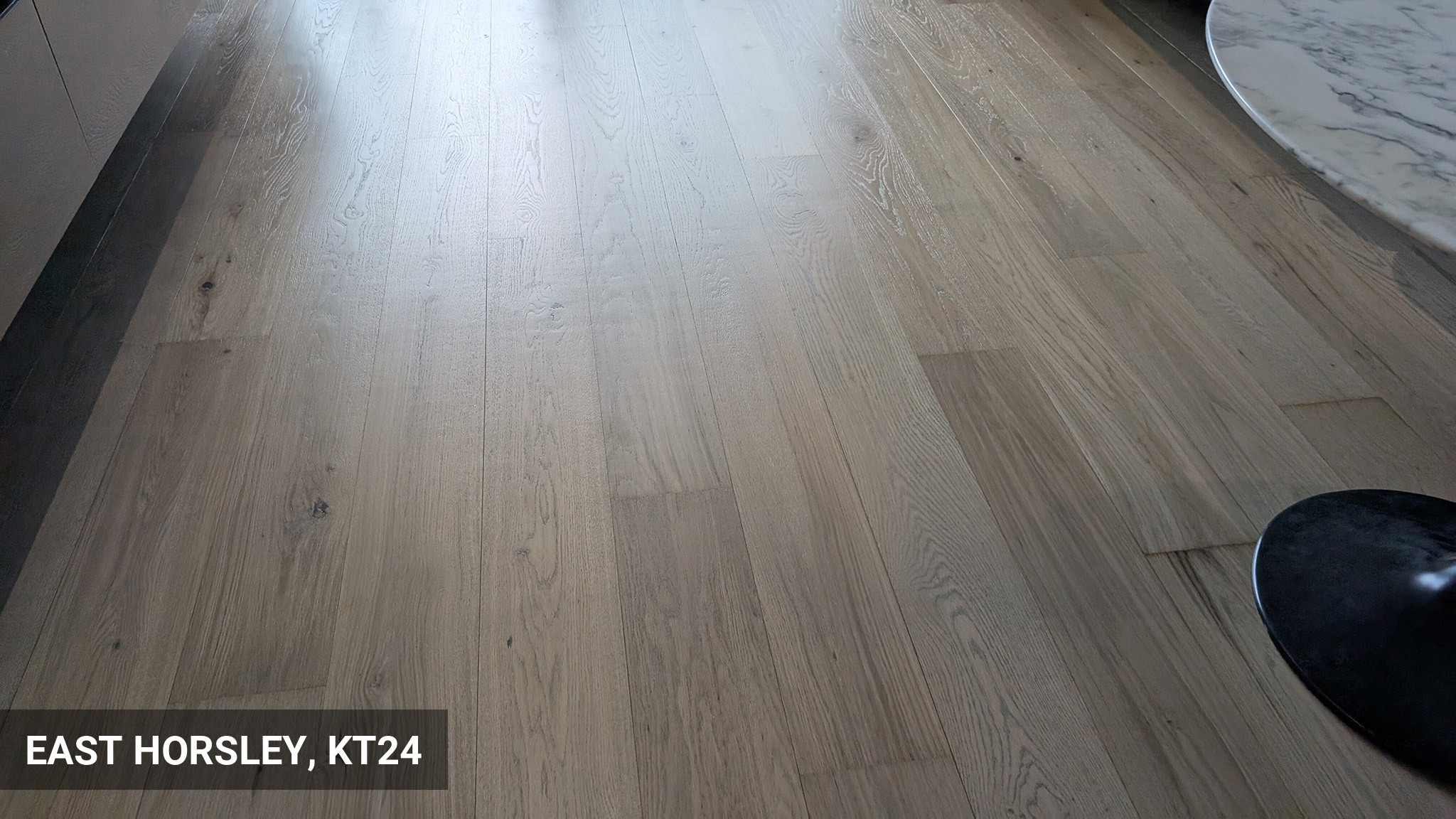 Sanding of an Engineered Oak Flooring in East Horsley