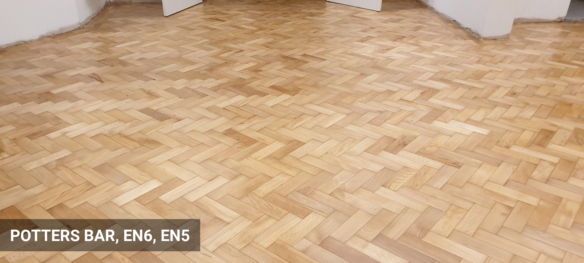 Beech Parquet Flooring Restoration with Gap Filling in Potters Bar