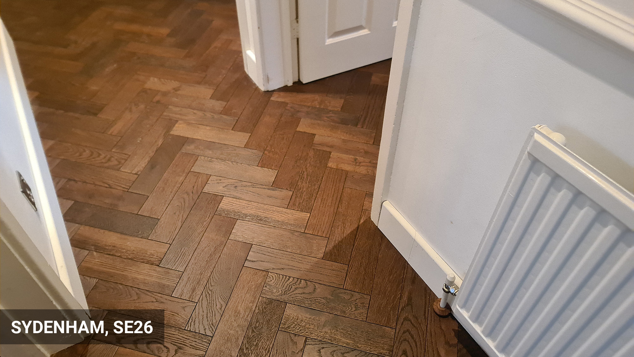 Herringbone Solid Oak Parquet Flooring Installation in Sydenham