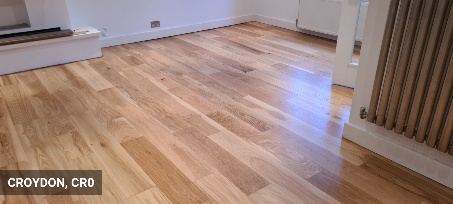 Floor Sanding of Handscraped Oak Flooring in Croydon, CR0