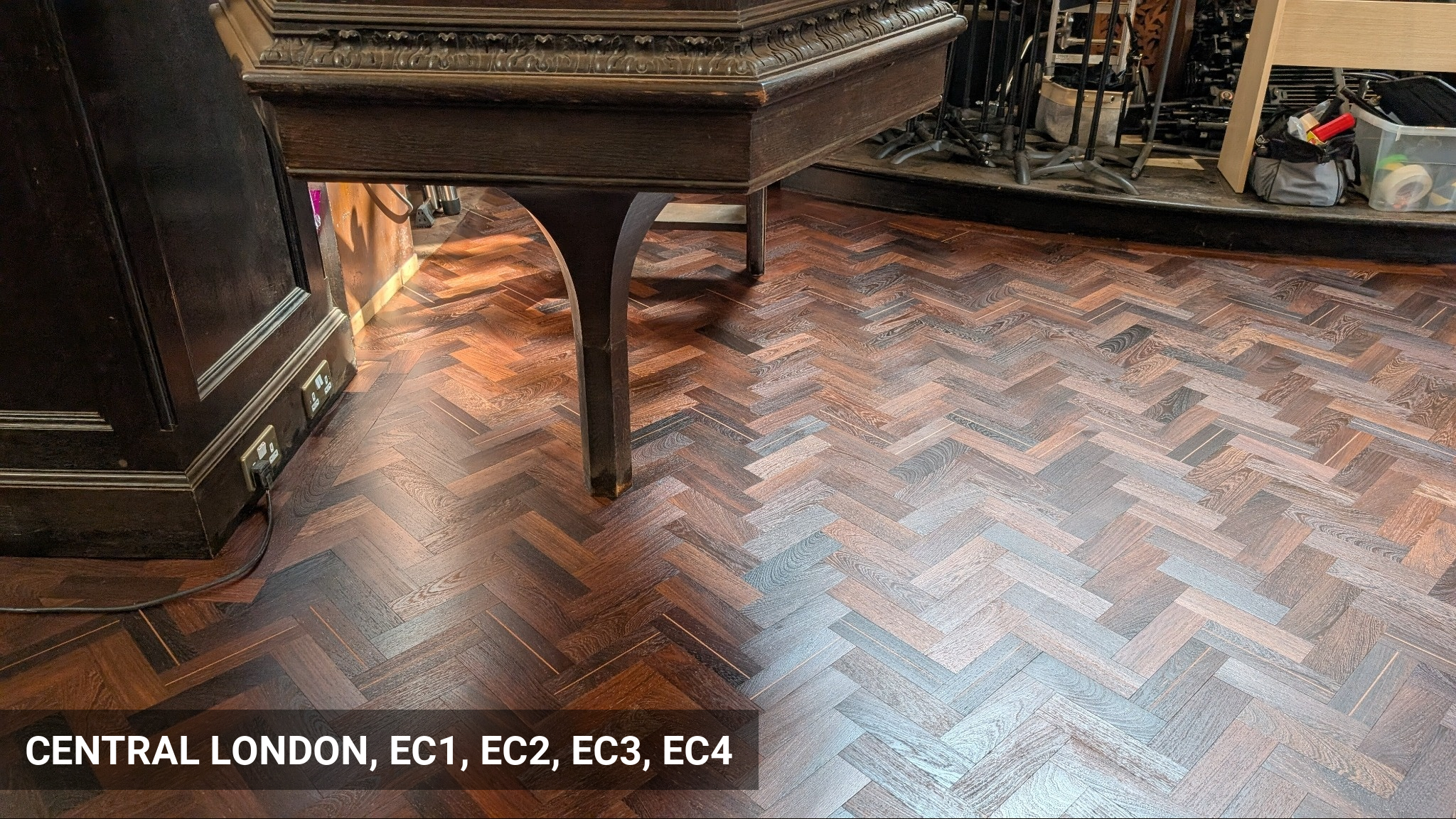 Restoration of a Church Panga-Panga Parquet Flooring in Central London