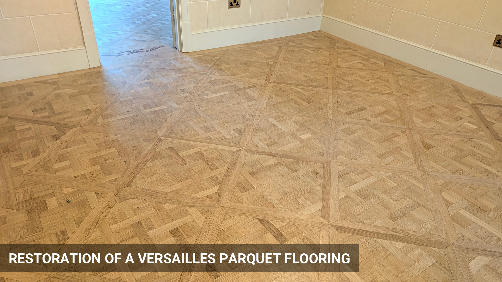Sanding & Sealing of a Versailles Parquet Flooring in Putney