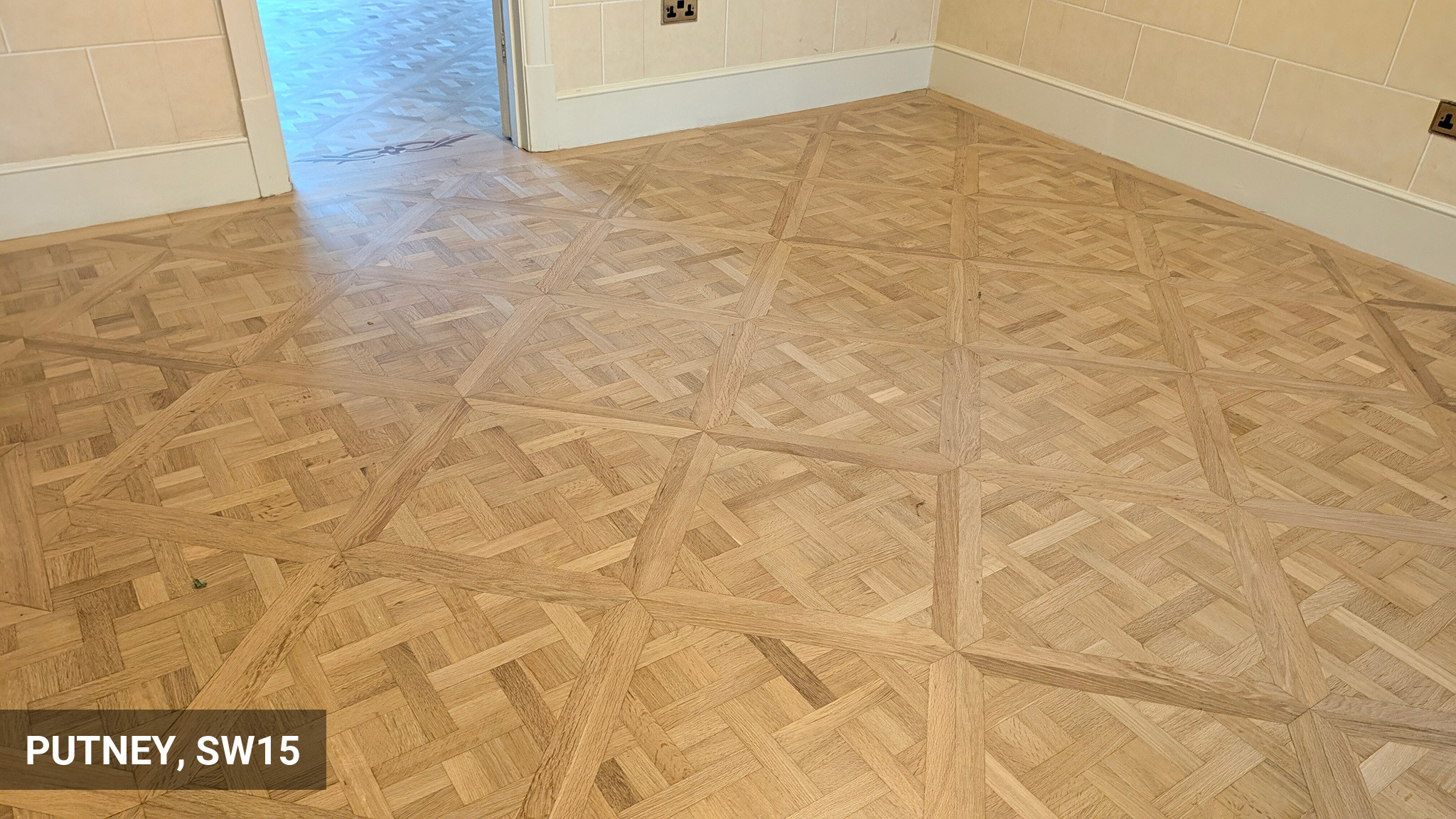 Sanding & Sealing of a Versailles Parquet Flooring in Putney, SW15