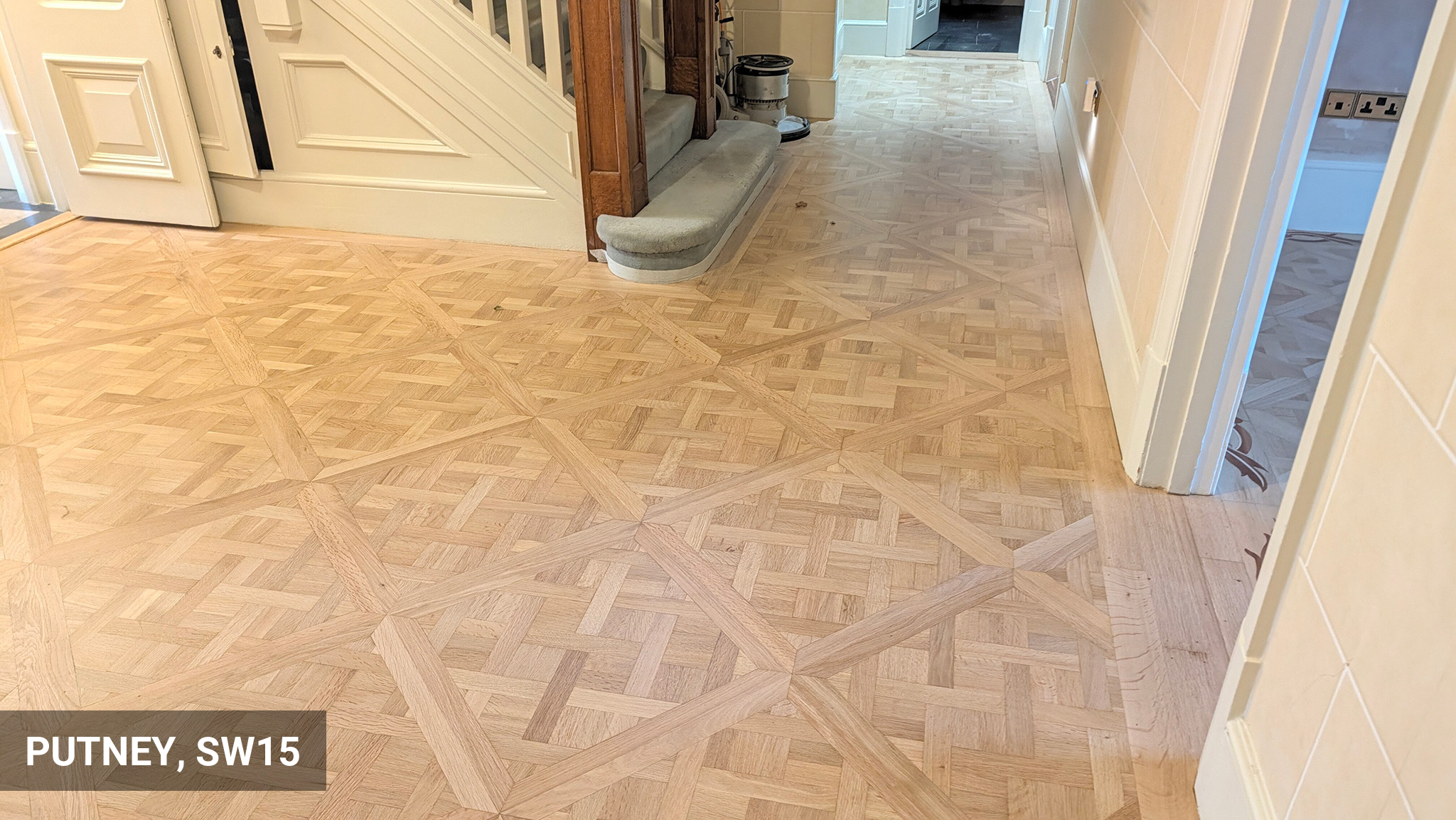 Sanding & Sealing of a Versailles Parquet Flooring in Putney