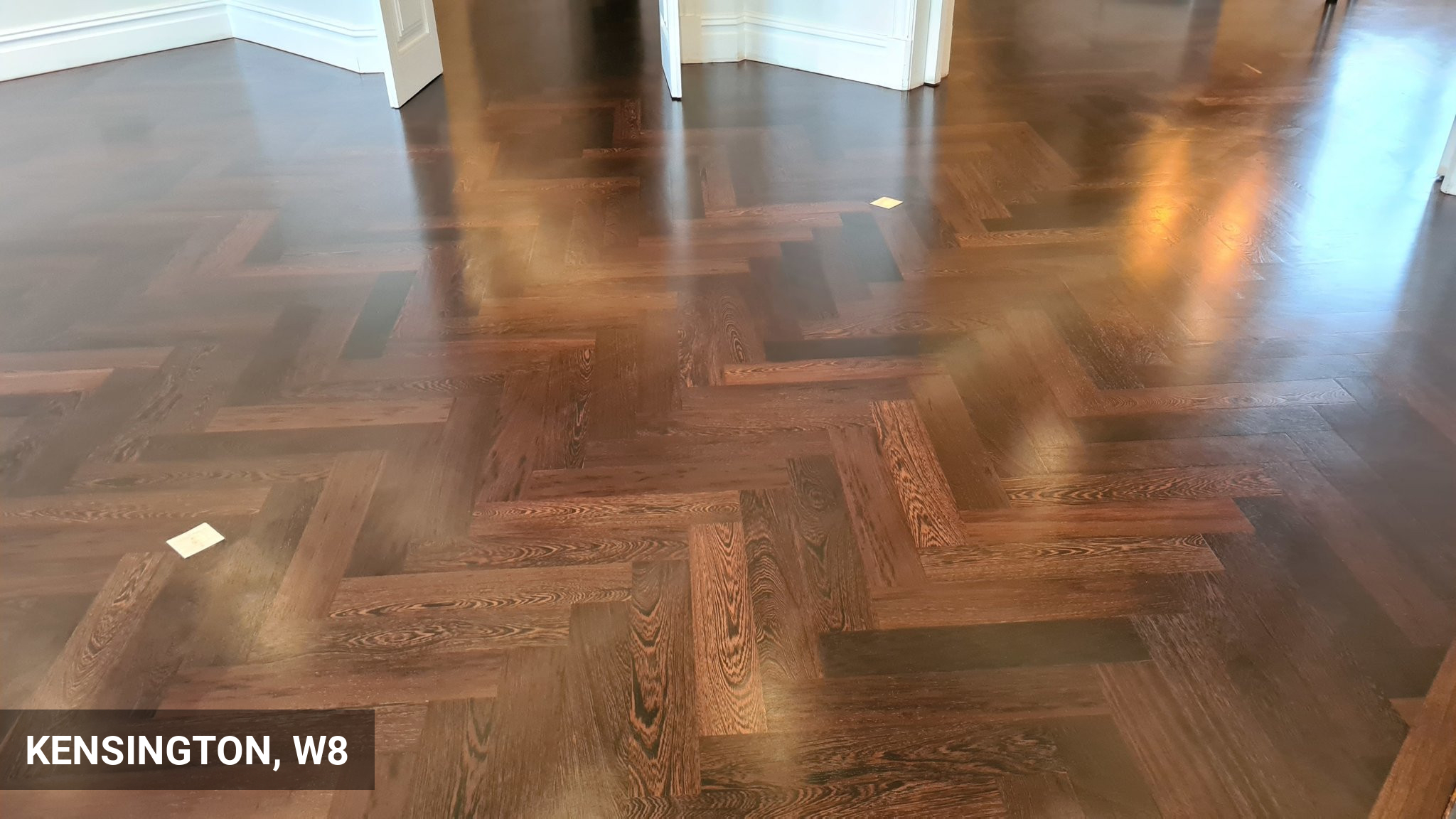 Wenge Parquet Flooring Sanding & Sealing in Kensington, W8