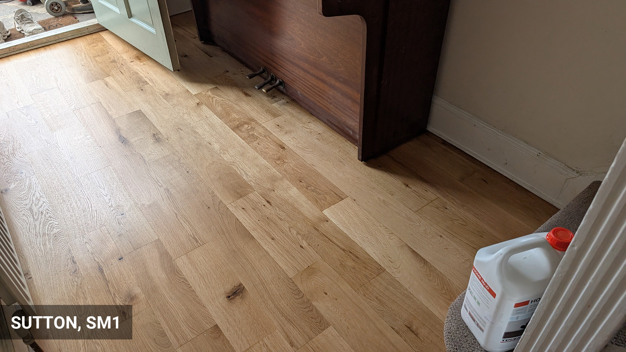 Hardwood Oak Flooring Restoration in Sutton
