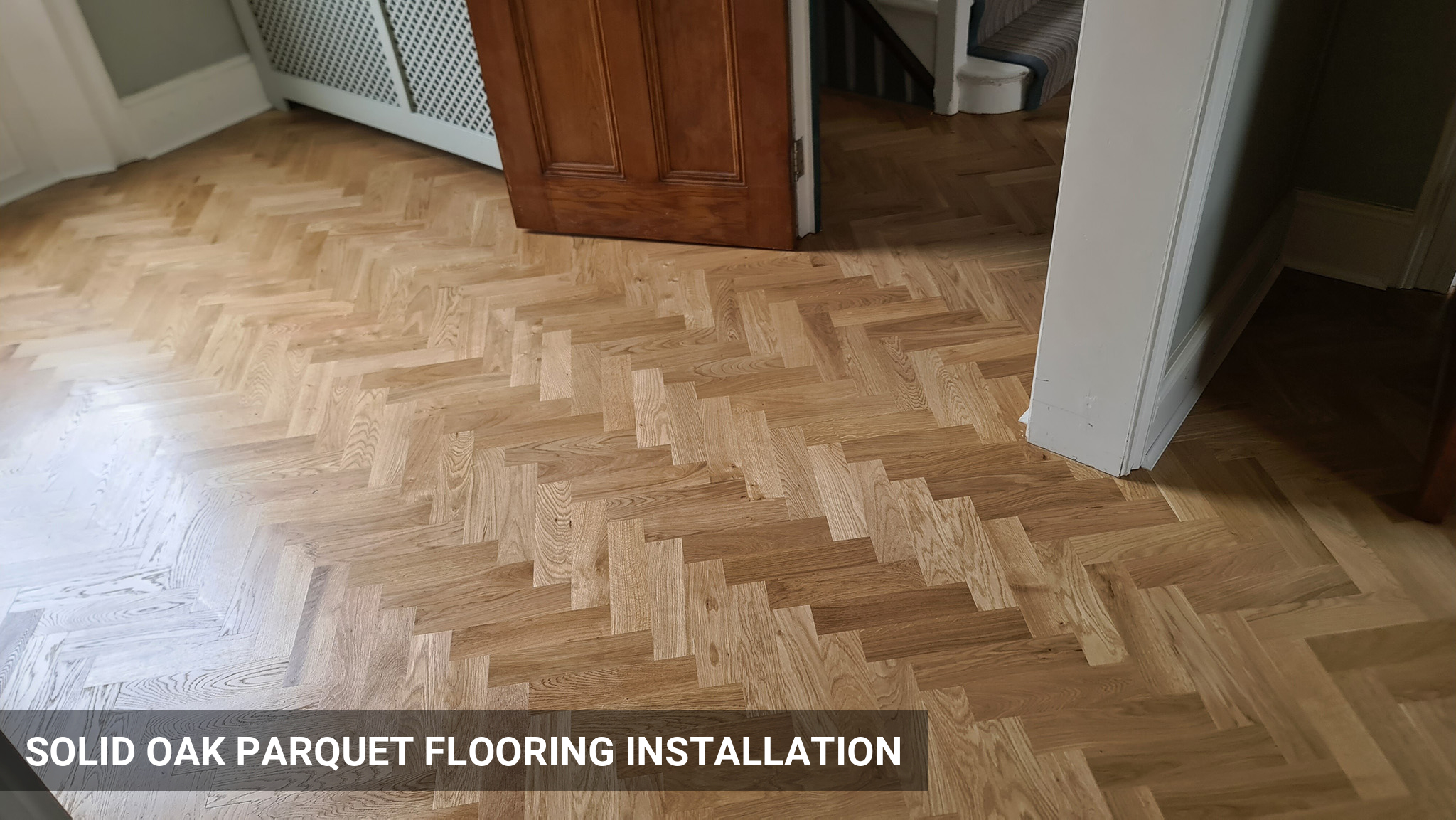 Herringbone Solid Oak Parquet Flooring Installation in Islington