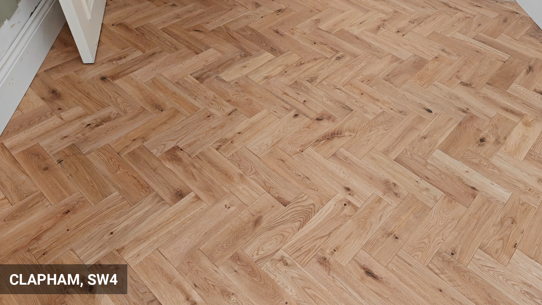 Timbercraft Herringbone Solid Oak Parquet Flooring Installation in Clapham